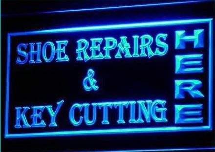 OPEN Shoes Repairs Key Cutting Neon Light Signs